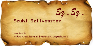 Szuhi Szilveszter névjegykártya