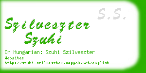 szilveszter szuhi business card